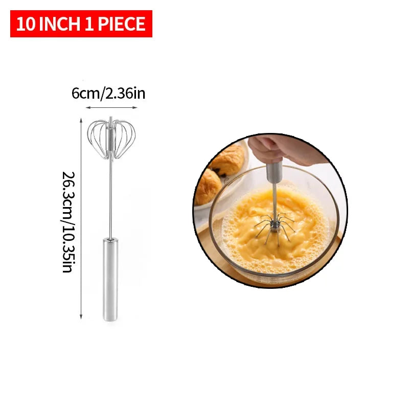 Manual Egg Beater | Hand Rotary Mixer for Whipping Cream & Eggs