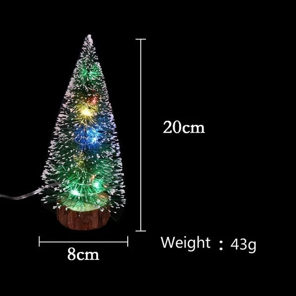 Mini LED Snowflake Christmas Tree – 4-Size Tabletop Decor with Frosted Magic for Home & Festival