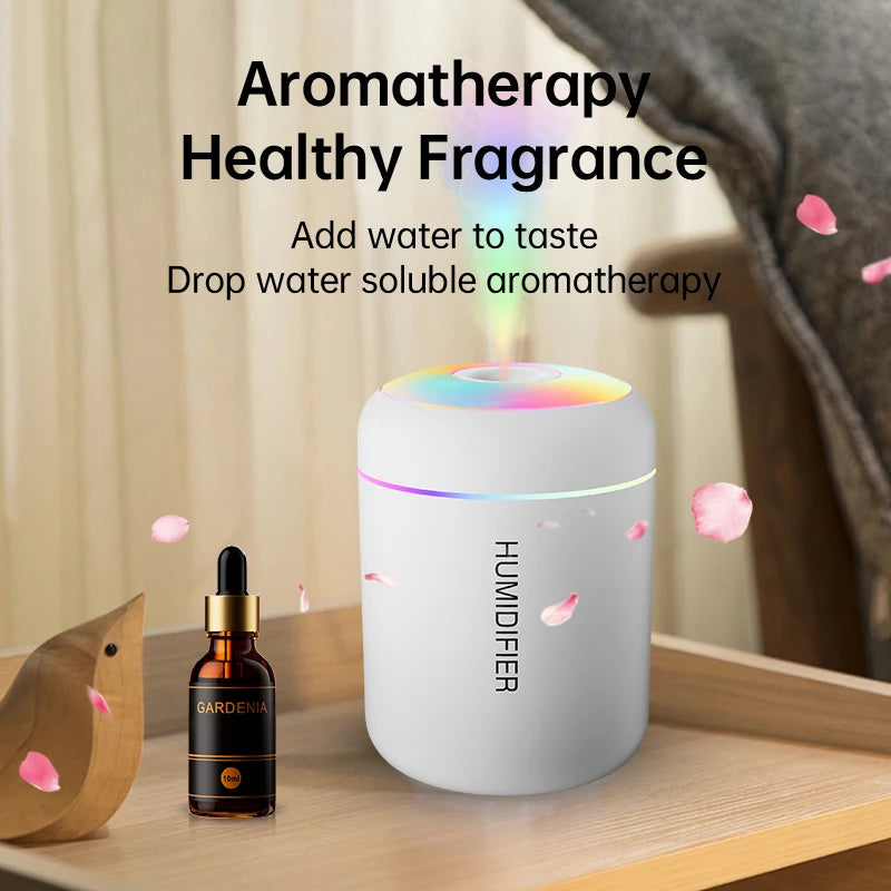180ML Mini USB Humidifier & Essential Oil Diffuser with Mood Light – Portable Aromatherapy for Car, Home, and Bedroom"