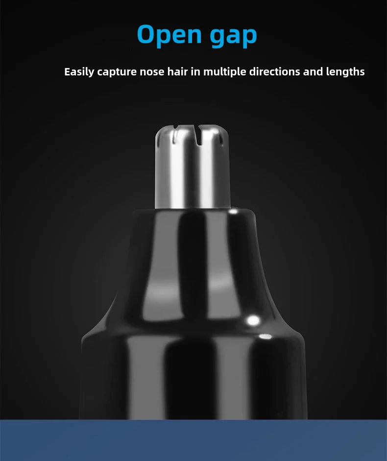 Rechargeable 2-in-1 Nose & Facial Hair Trimmer – Portable Men's Grooming Kit for Precision and Comfort