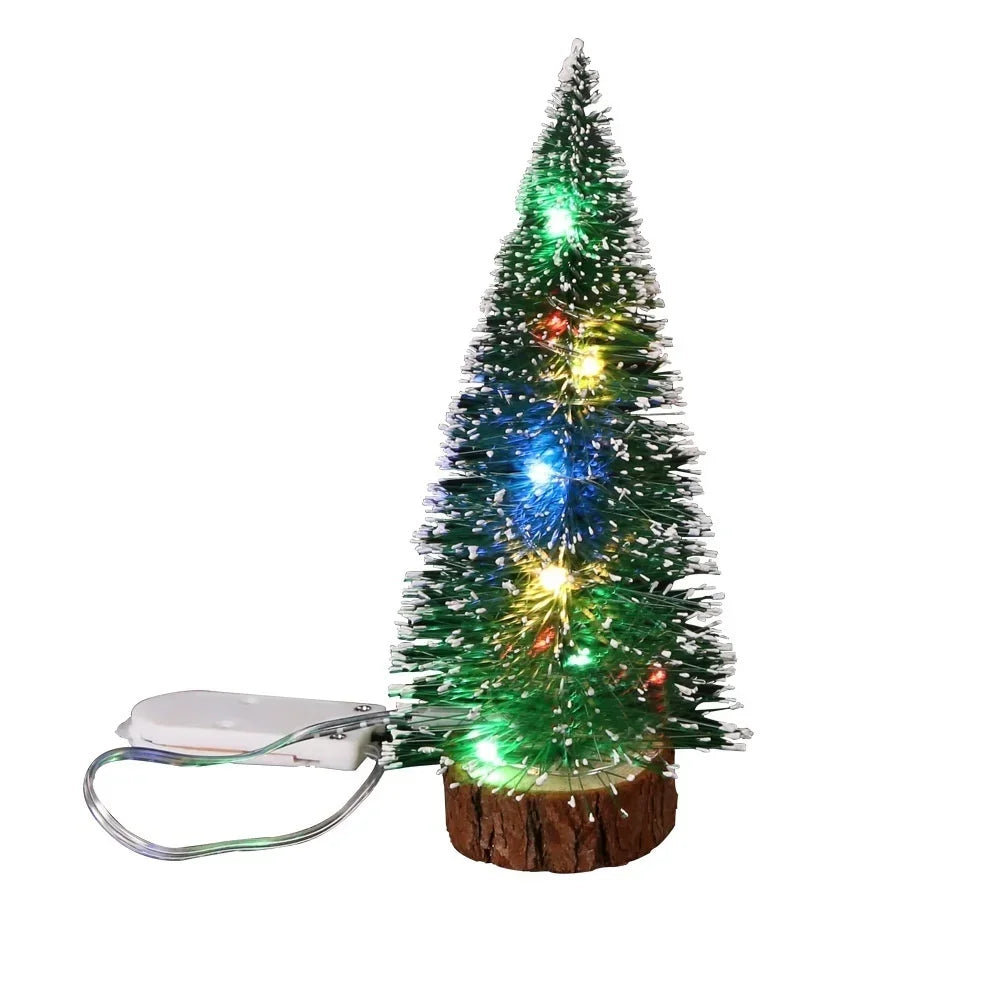 Mini LED Snowflake Christmas Tree – 4-Size Tabletop Decor with Frosted Magic for Home & Festival