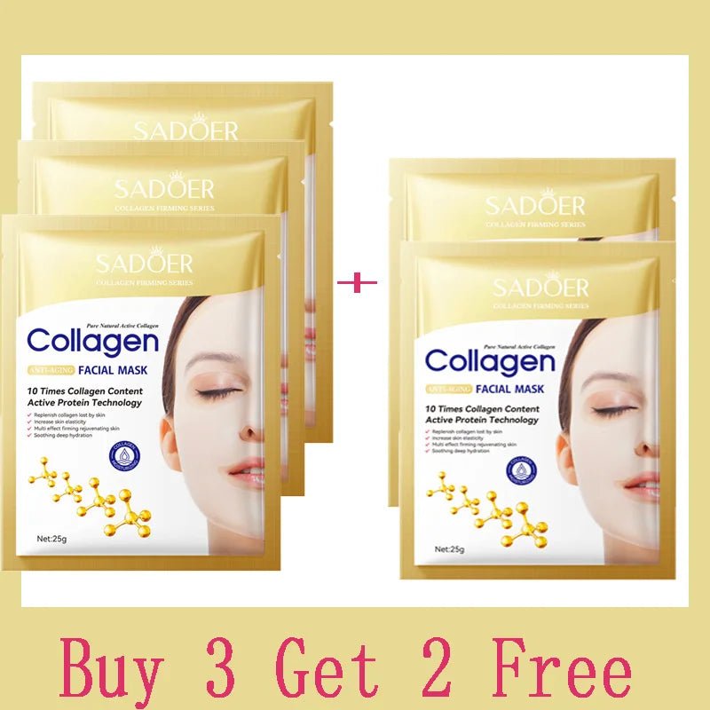 Korean Collagen Face Mask 10 - Pack - Anti - Aging, Firming & Brightening - Nordshop Hamburg