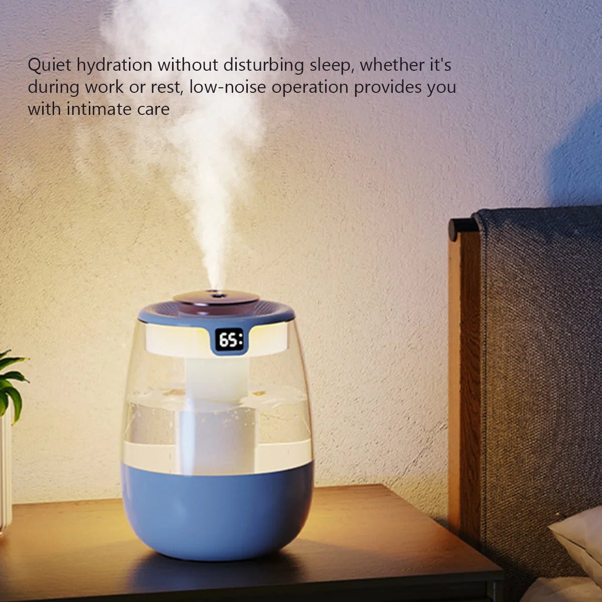 Whispering Mist Maker: Large Capacity USB Humidifier with Dual Spray & 7 - Color LED for Home/Office - Nordshop Hamburg