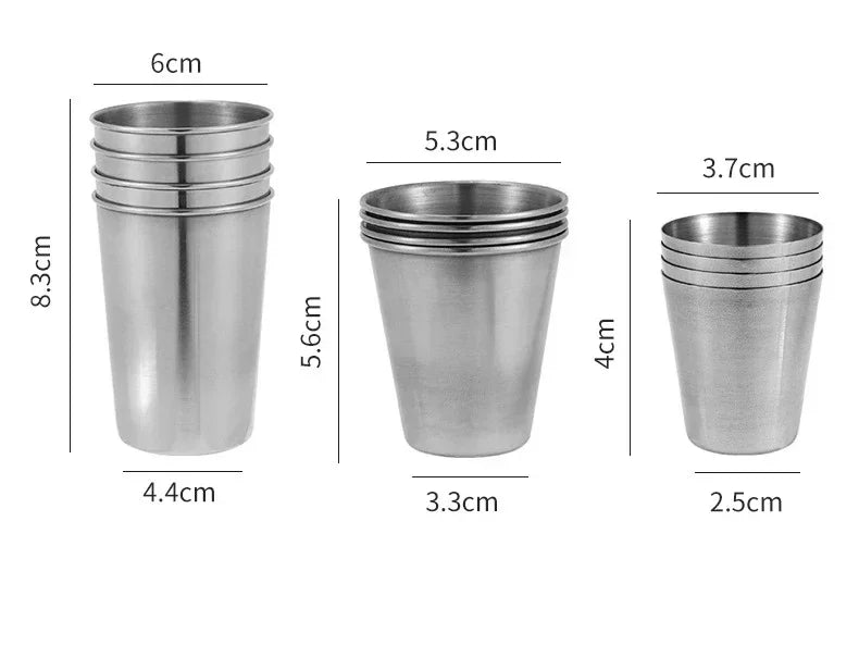 Pocket-Sized Pour: 30ml/70ml/170ml Stainless Steel Drinkware Set with Case – Perfect for Outdoor Adventures