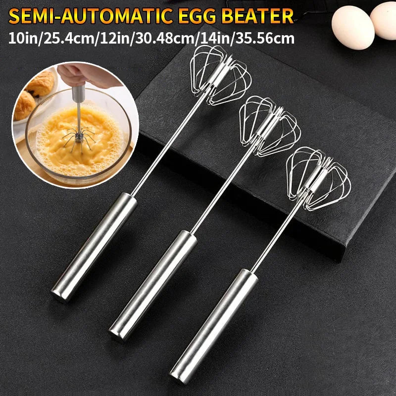 Manual Egg Beater | Hand Rotary Mixer for Whipping Cream & Eggs