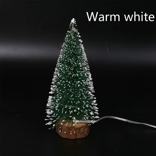 Mini LED Snowflake Christmas Tree – 4-Size Tabletop Decor with Frosted Magic for Home & Festival