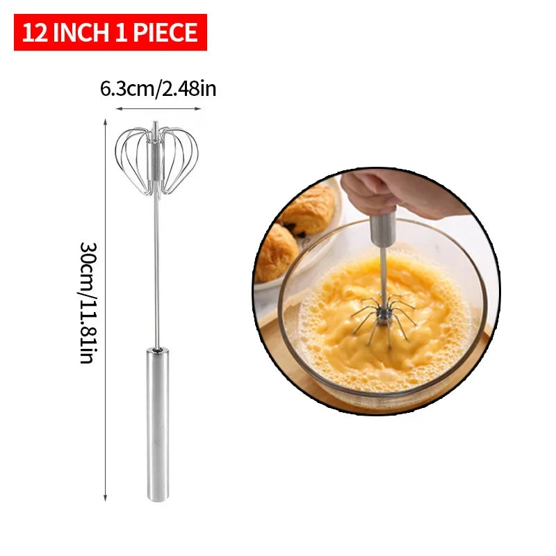 Manual Egg Beater | Hand Rotary Mixer for Whipping Cream & Eggs