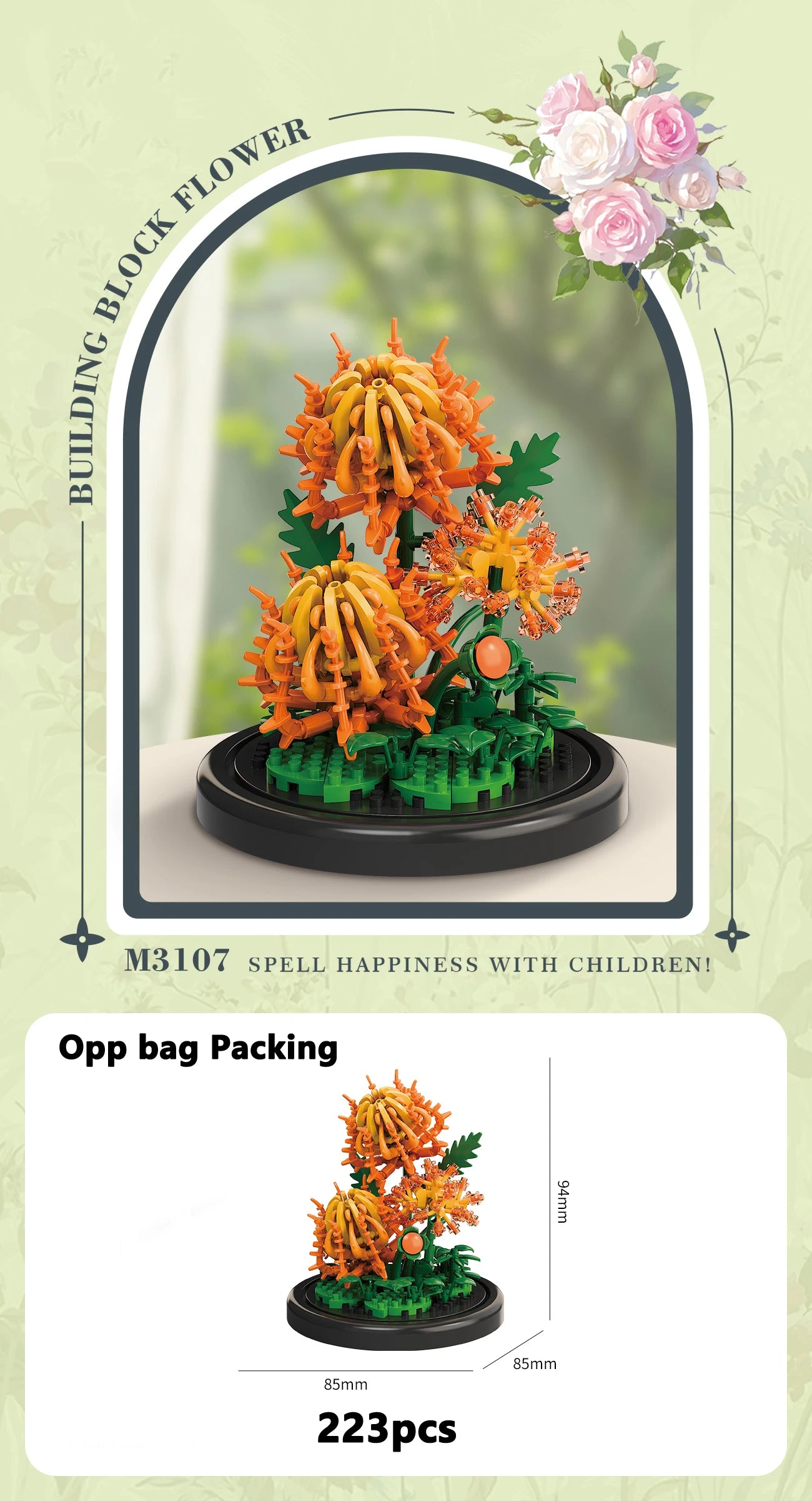 Eternal Flower Bouquet Micro - Building Blocks Set – DIY Bonsai Puzzle for Home Decor, Gift & Creative Play - Nordshop Hamburg