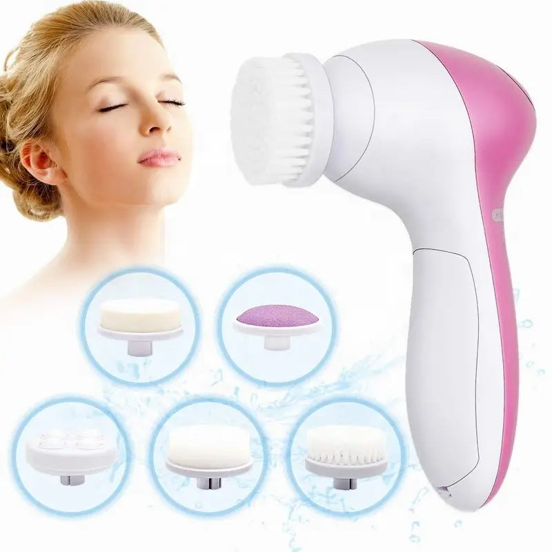 Pro Facial Cleansing System | 5-in-1 Electric Brush for Blackhead Removal & Skin Massage