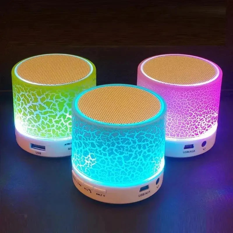 Multifunction Bluetooth Sound Column – A9 Mini Portable Speaker with Crack LED, FM Radio & Subwoofer