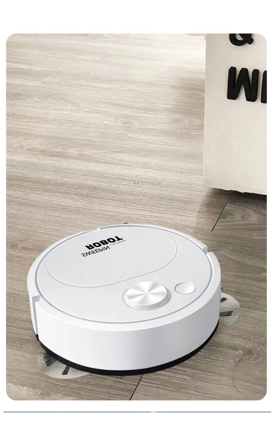 Smart Sweeping Robot 3-in-1 – Wireless USB Vacuum Cleaner & Mopping Assistant, 1500Pa Strong Suction