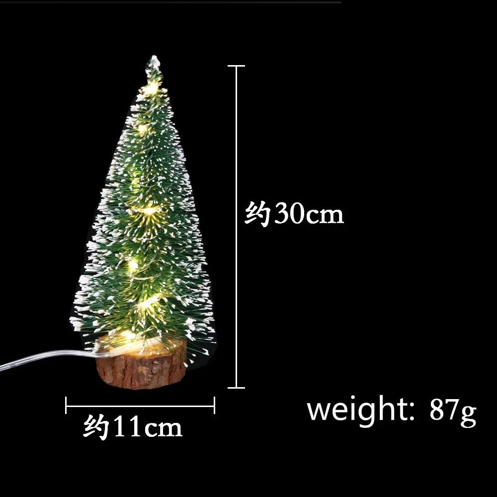 Mini LED Snowflake Christmas Tree – 4-Size Tabletop Decor with Frosted Magic for Home & Festival