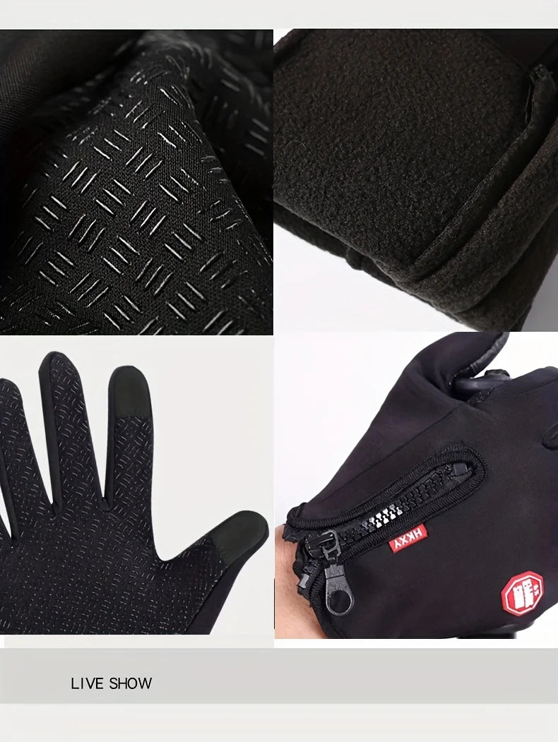 All-Season Touchscreen Gloves – Windproof & Non-Slip Grip for Cycling, Driving, and Outdoor Adventures