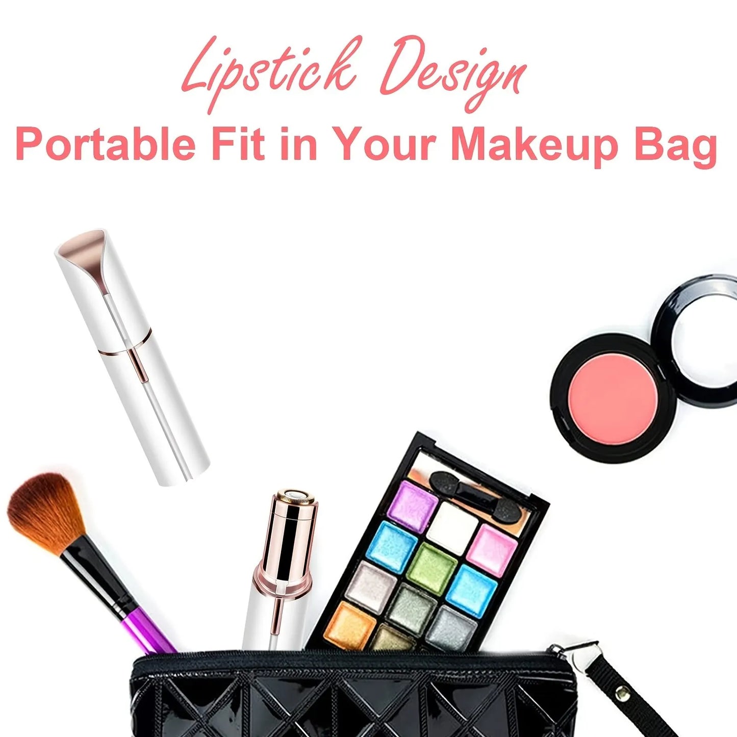 Painless Lipstick Hair Remover – Portable & Discreet Facial Shaver for Smooth Skin