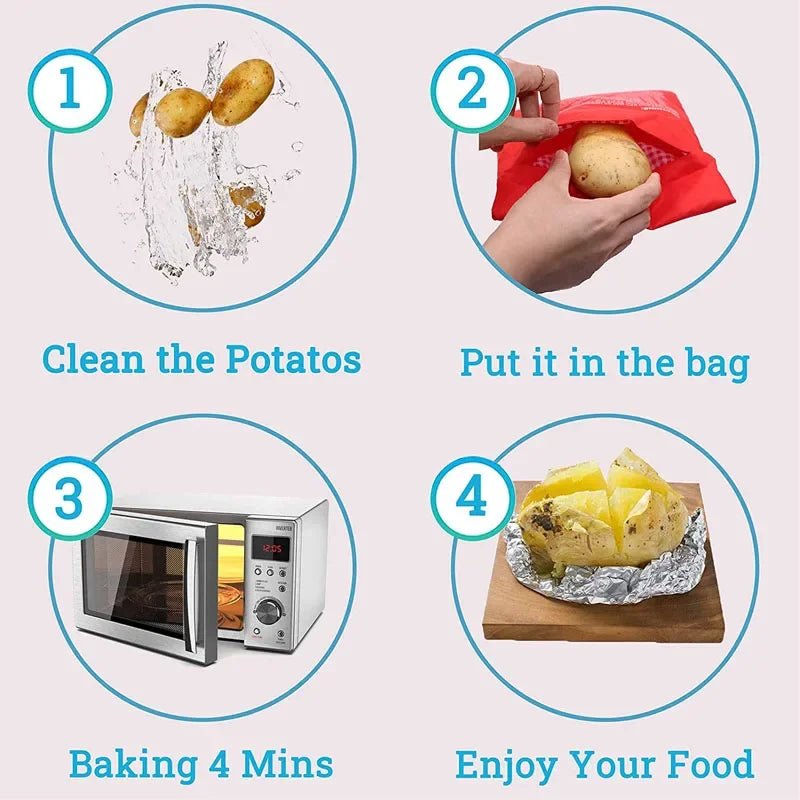 Magic Potato Cooker Bag – Perfect Baked Potatoes in 4 Minutes! - Nordshop Hamburg