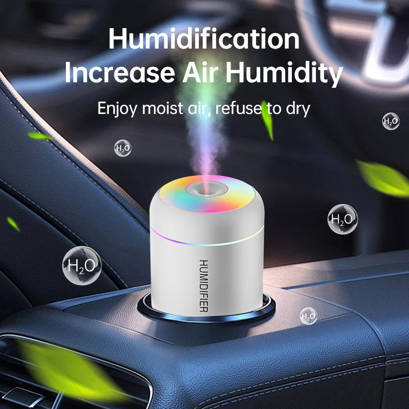 180ML Mini USB Humidifier & Essential Oil Diffuser with Mood Light – Portable Aromatherapy for Car, Home, and Bedroom"