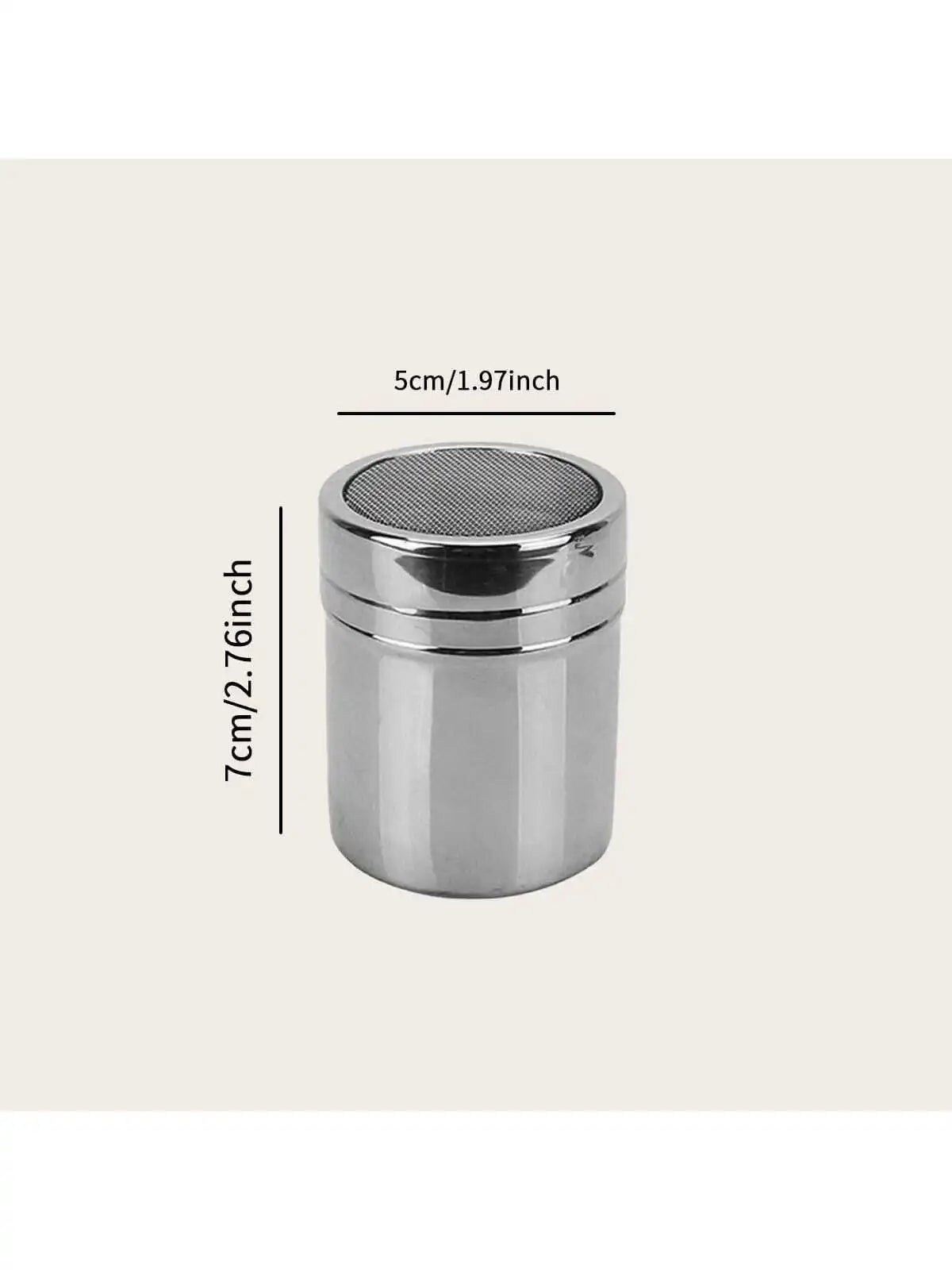 Stainless Steel Mesh Shaker - Tube Design for Salt, Pepper, Sugar & Powdered Spices