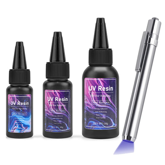 UV Curing Epoxy Resin Kit - High Transparency, Fast Hardening for DIY Jewelry, Crafts & Home Decor