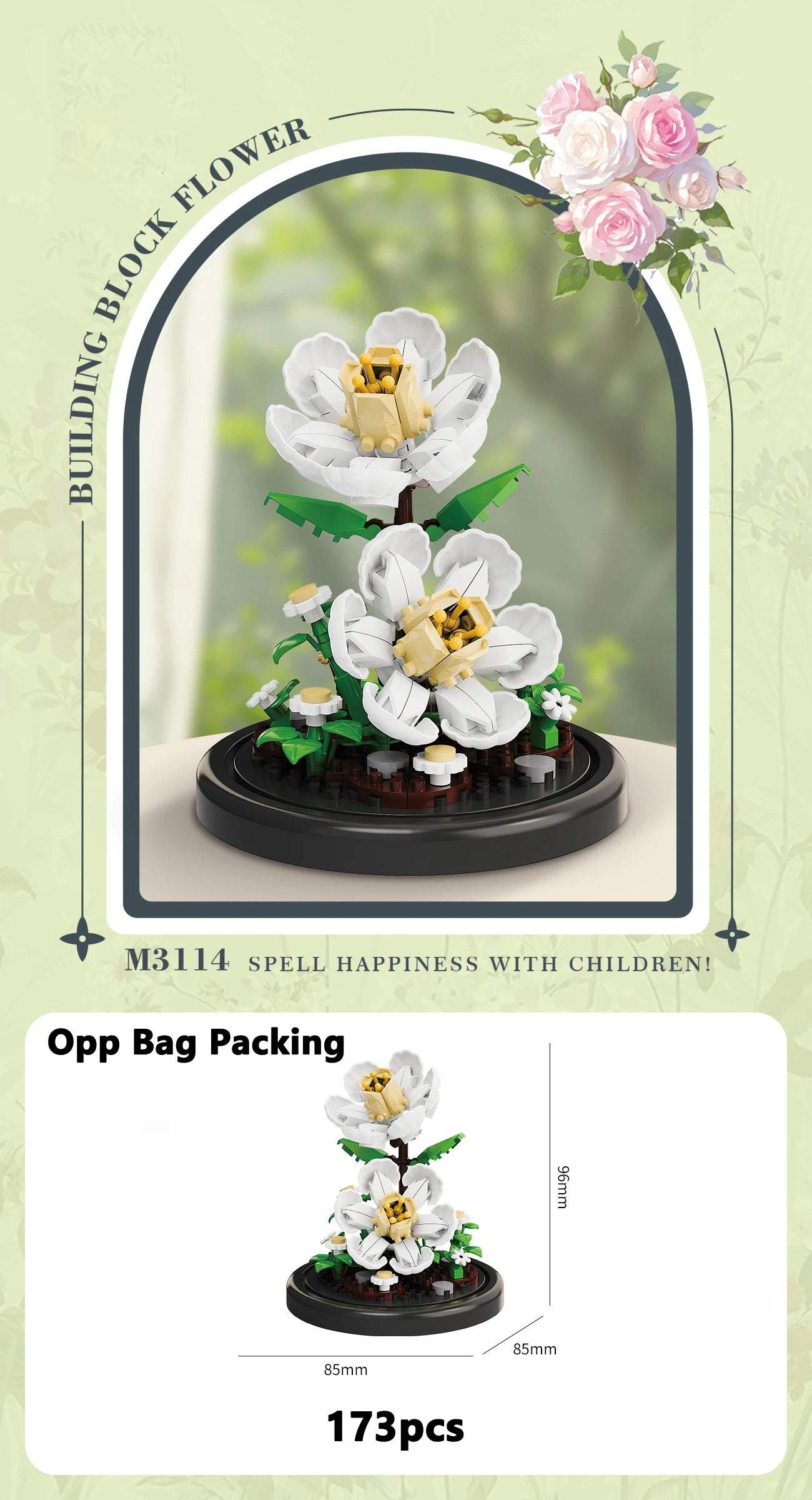 Eternal Flower Bouquet Micro-Building Blocks Set – DIY Bonsai Puzzle for Home Decor, Gift & Creative Play