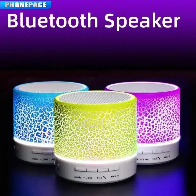 Multifunction Bluetooth Sound Column – A9 Mini Portable Speaker with Crack LED, FM Radio & Subwoofer