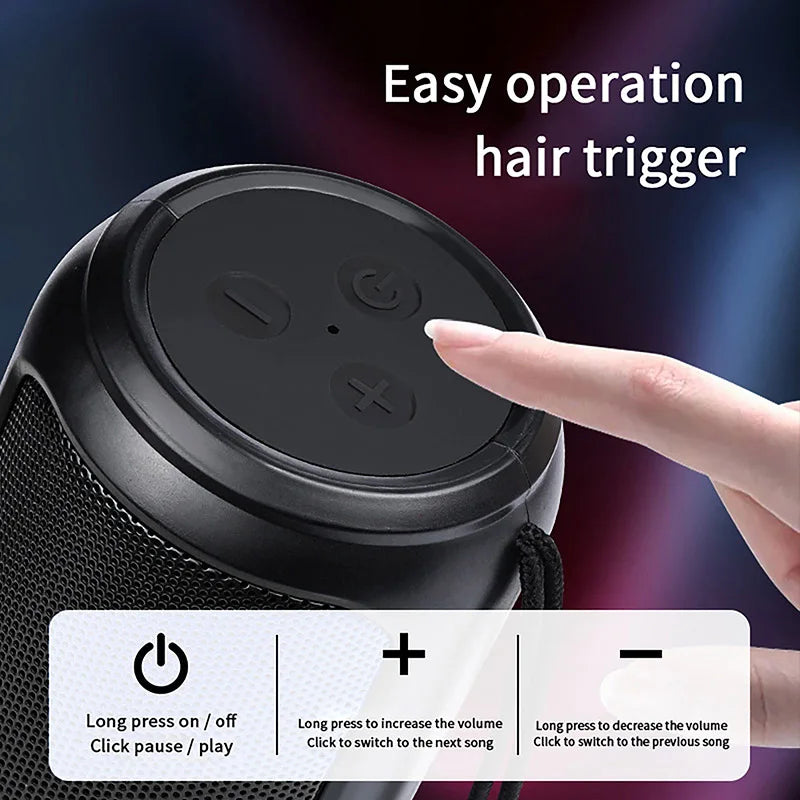 360° Surround Sound Bluetooth Speaker – Portable Bass Booster for Mobile Phone & Home Use