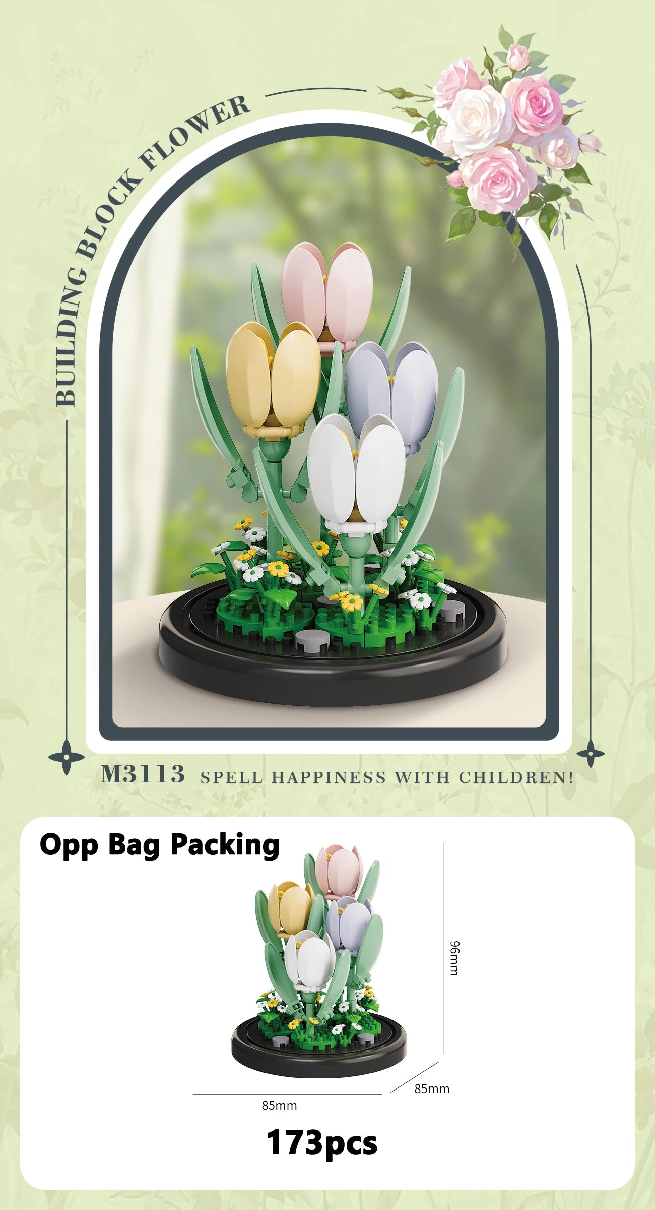 Eternal Flower Bouquet Micro - Building Blocks Set – DIY Bonsai Puzzle for Home Decor, Gift & Creative Play - Nordshop Hamburg