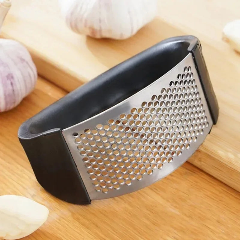 Stainless Steel Garlic Press - Easy Clean Manual Garlic Crusher & Mincer