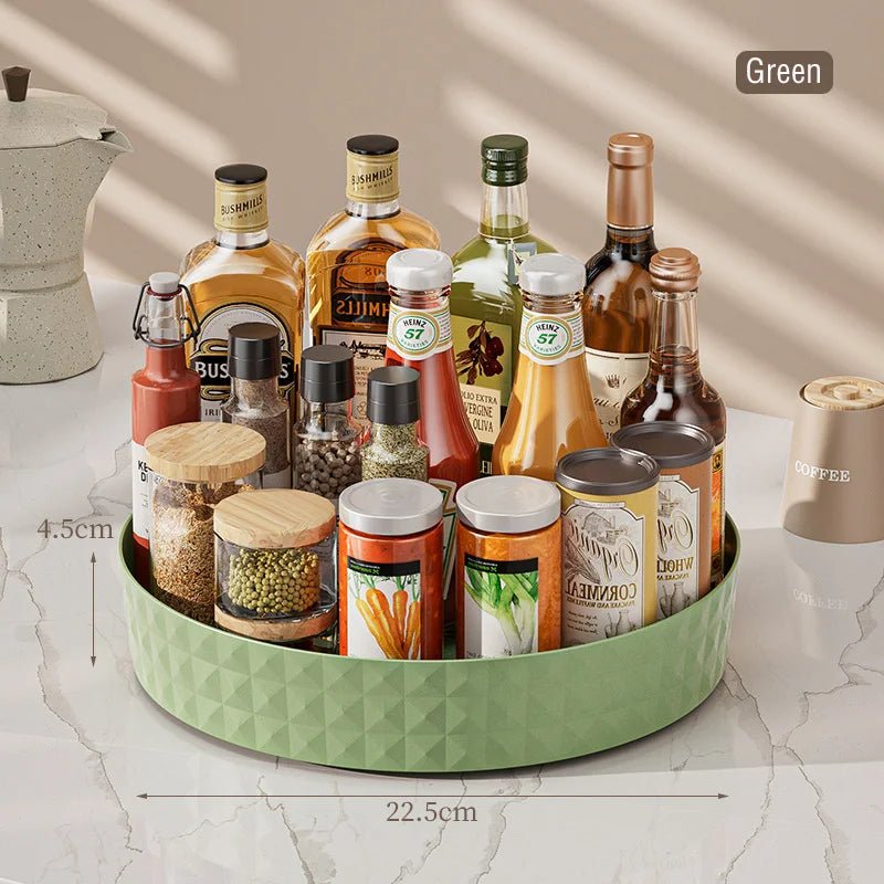 360° Rotating Spice & Cosmetic Carousel - Space - Saving Cabinet Organizer Tray - Nordshop Hamburg