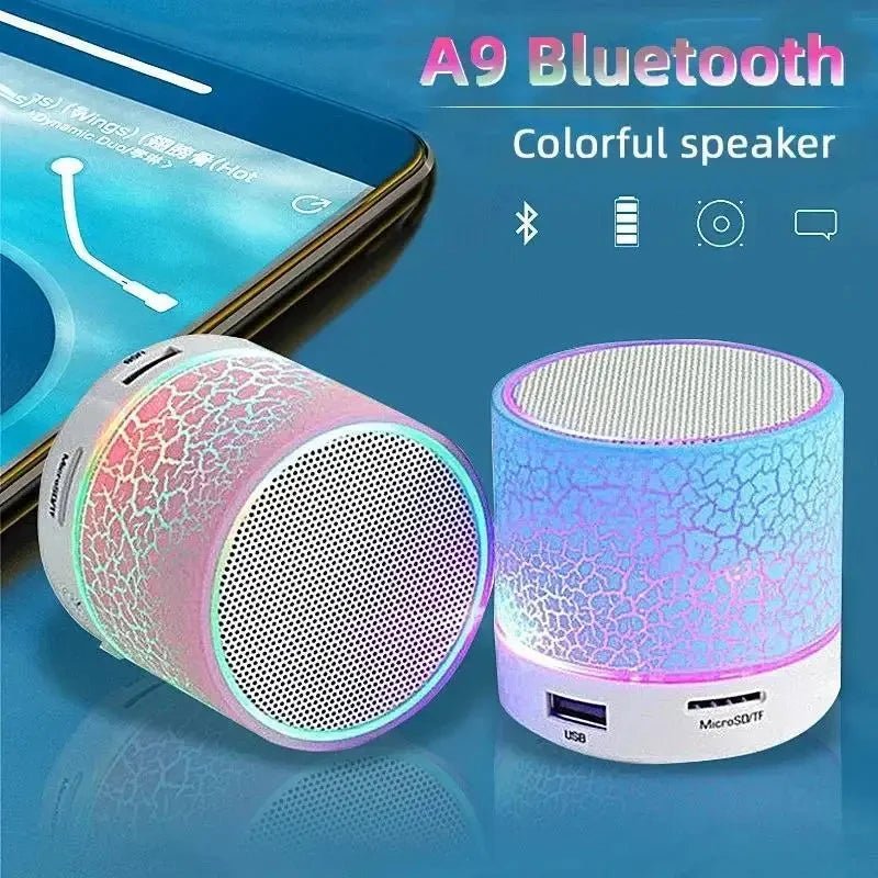 Multifunction Bluetooth Sound Column – A9 Mini Portable Speaker with Crack LED, FM Radio & Subwoofer - Nordshop Hamburg
