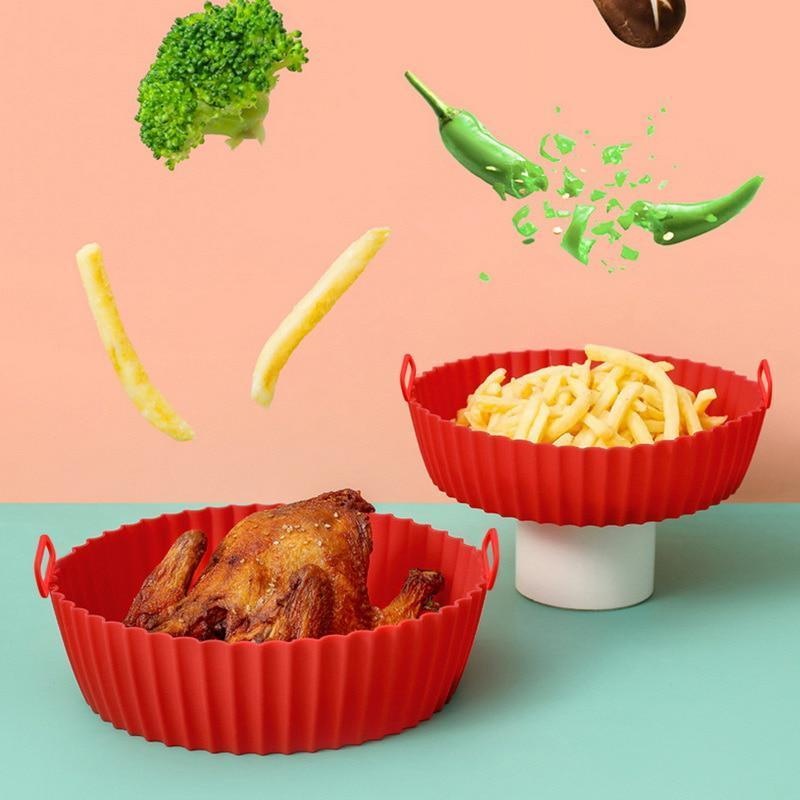 Reusable Silicone Air Fryer Liners – Non-Stick, Dishwasher Safe Basket Pot