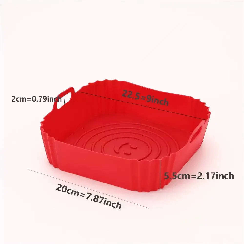 Fold & Fry Mat: Reusable Silicone Air Fryer Liner – Non-Stick, Heat Resistant & Easy Clean