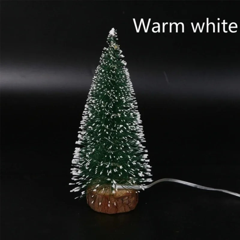 Mini LED Snowflake Christmas Tree – 4-Size Tabletop Decor with Frosted Magic for Home & Festival