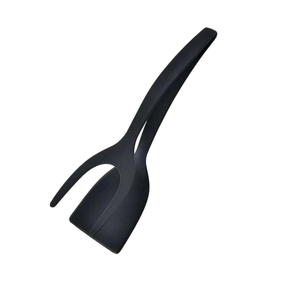 2-in-1 Flip & Grip Spatula - Non-Stick Nylon Turner & Tongs for Perfect Flipping