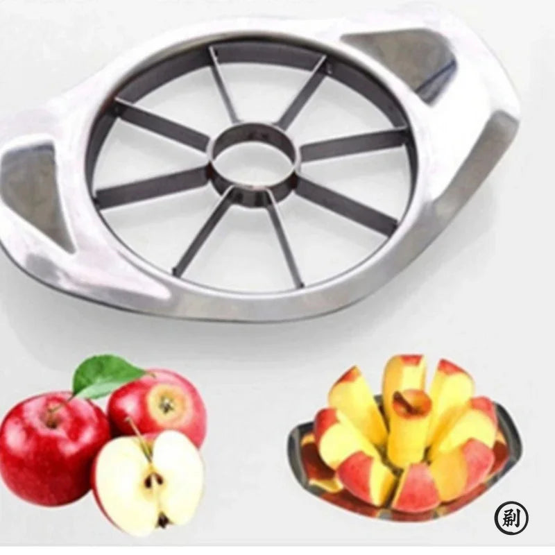 One-Push Apple Divider: 8-Slice Stainless Steel Fruit & Vegetable Cutter with Comfort Grip