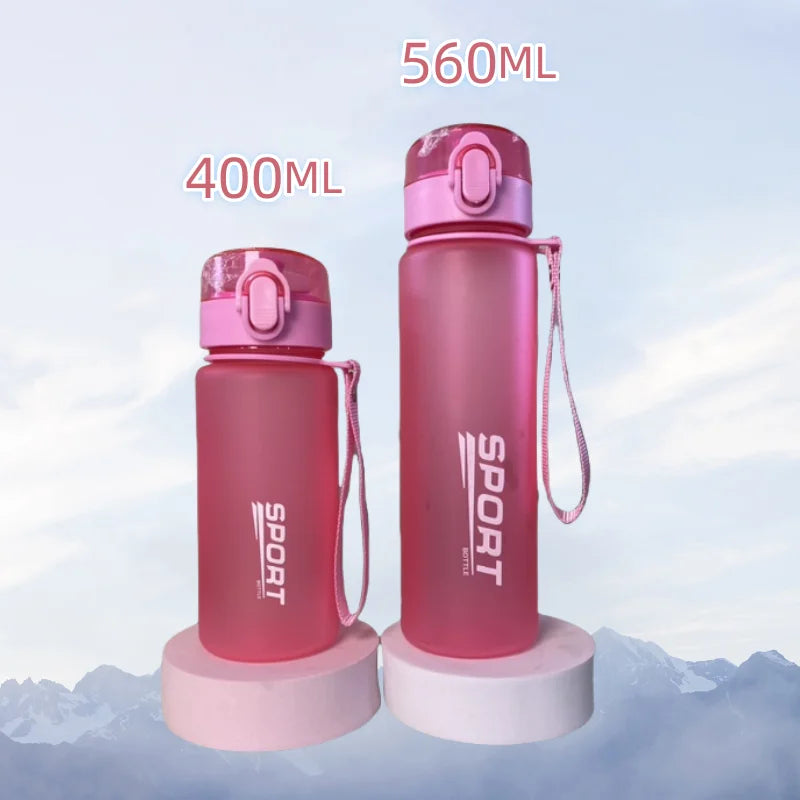 BPA-Free Sports Water Bottle - Leak-Proof, Portable for Hiking & Gym (400ml/560ml)"