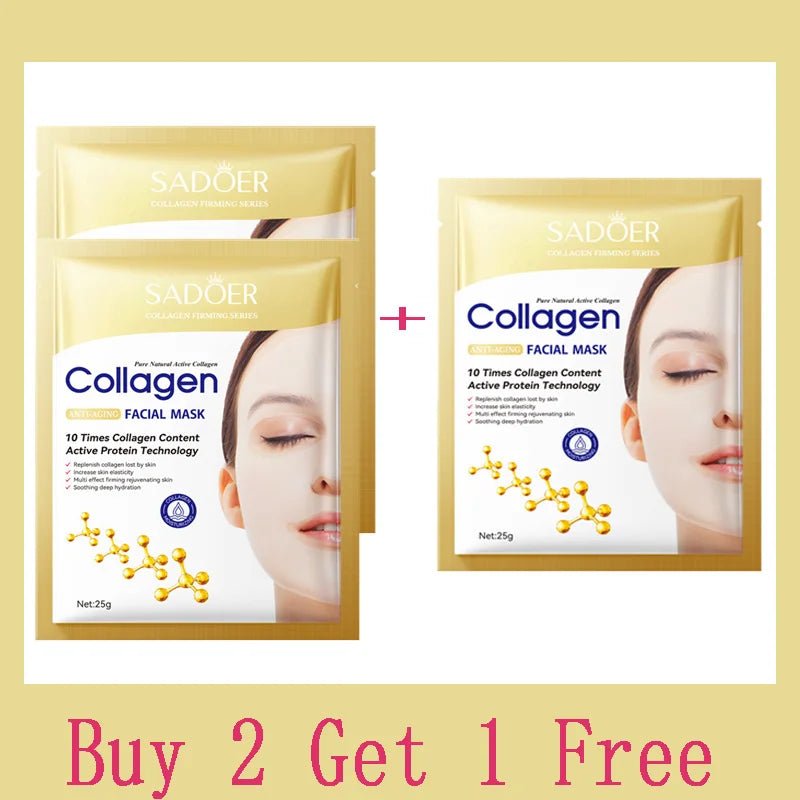 Korean Collagen Face Mask 10 - Pack - Anti - Aging, Firming & Brightening - Nordshop Hamburg