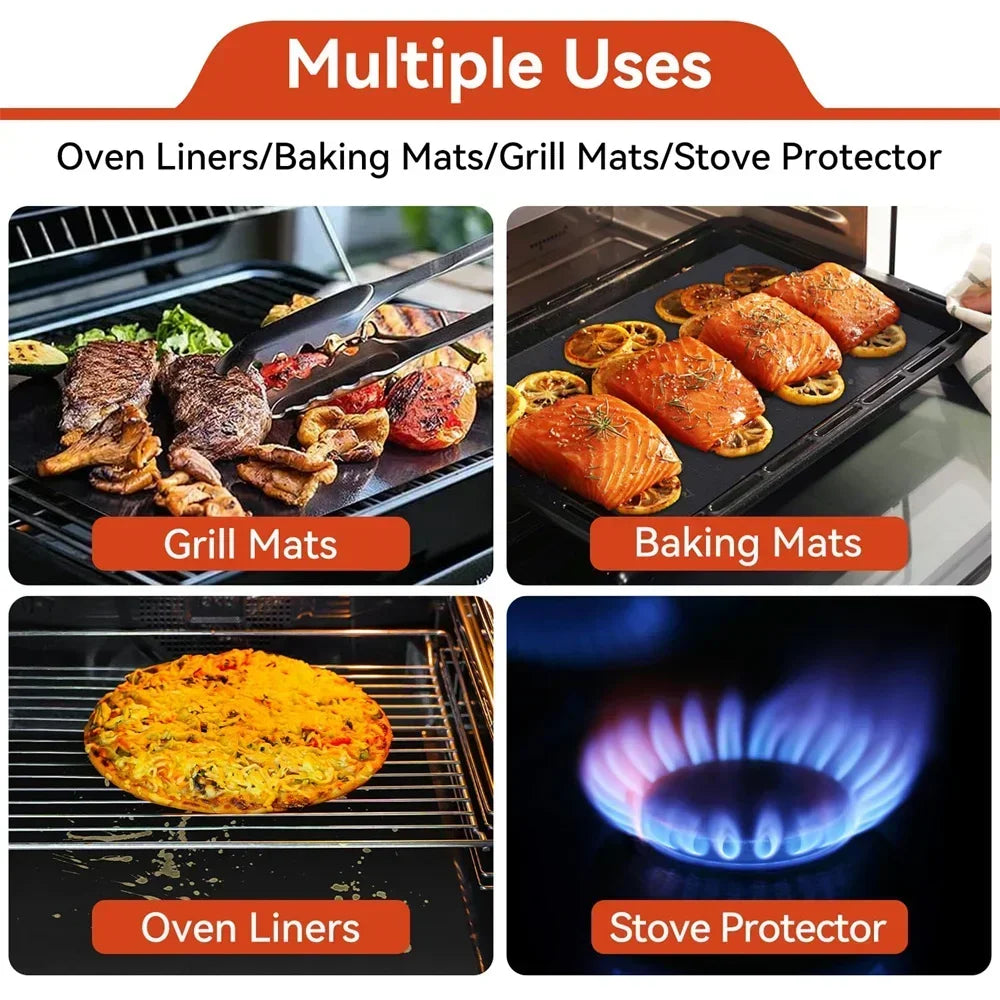 Reusable Oven Bottom Liner – Non-Stick Teflon Protector Mat for Electric & Gas Ovens