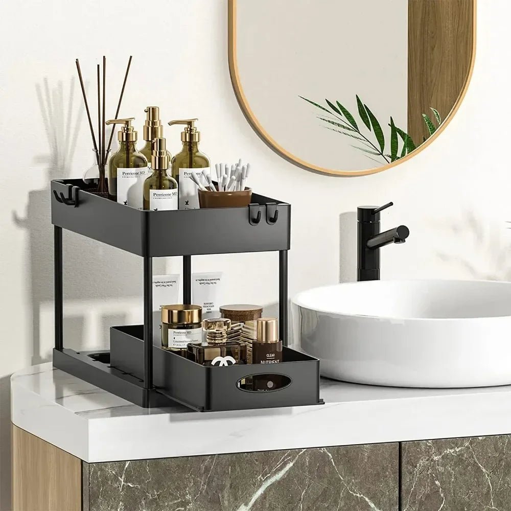 2 - Tier Sliding Under Sink Organizer – Your Cabinet's Best Friend! - Nordshop Hamburg