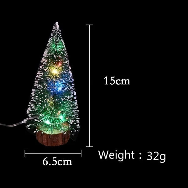 Mini LED Snowflake Christmas Tree – 4-Size Tabletop Decor with Frosted Magic for Home & Festival