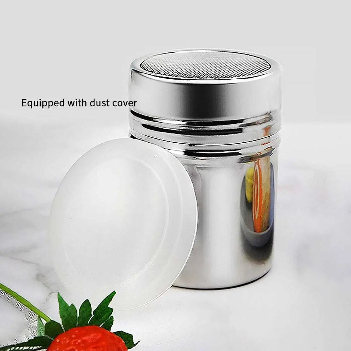Stainless Steel Mesh Shaker - Tube Design for Salt, Pepper, Sugar & Powdered Spices