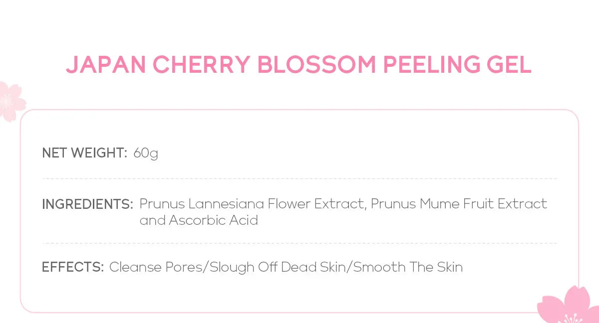 Sakura Blossom Exfoliating Gel – Deep Clean, Brighten & Hydrate Facial Skin Repair