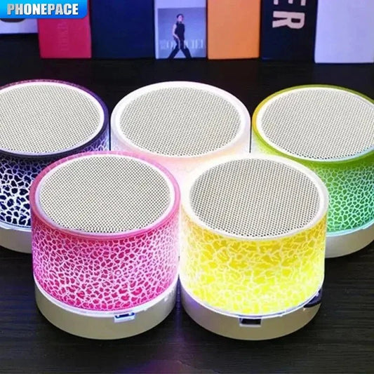 Multifunction Bluetooth Sound Column – A9 Mini Portable Speaker with Crack LED, FM Radio & Subwoofer