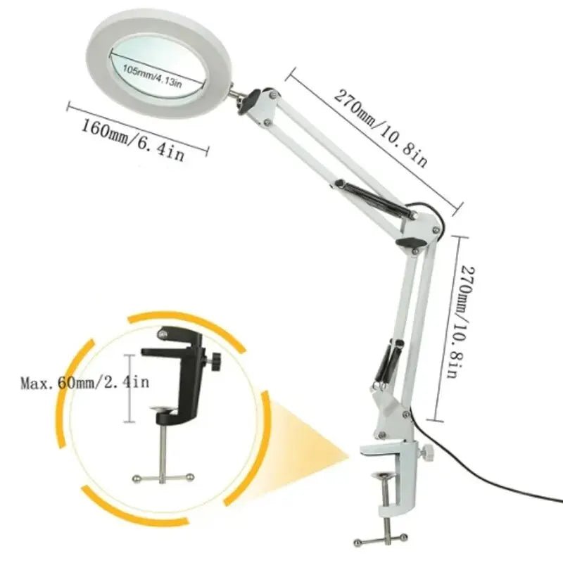 72LED Illuminated Magnifying Glass – 8X/10X USB Magnifier with 3 - Color Light for Repair, Beauty & Reading - Nordshop Hamburg