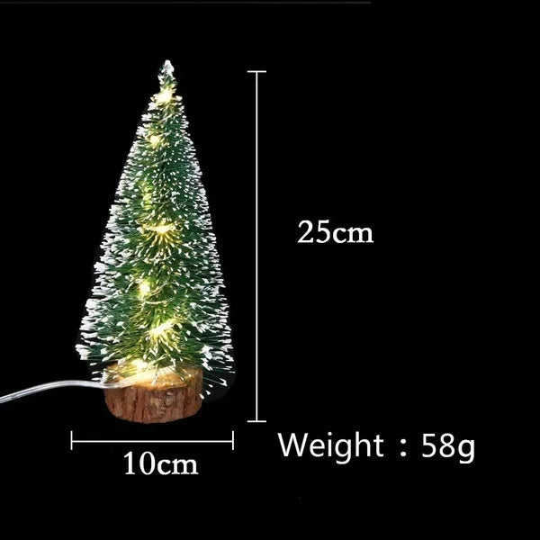 Mini LED Snowflake Christmas Tree – 4-Size Tabletop Decor with Frosted Magic for Home & Festival