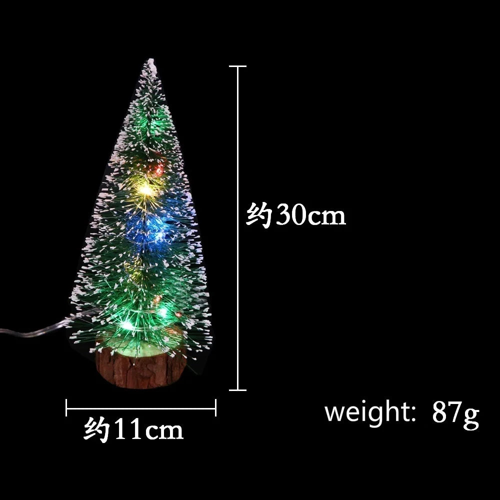 Mini LED Snowflake Christmas Tree – 4-Size Tabletop Decor with Frosted Magic for Home & Festival