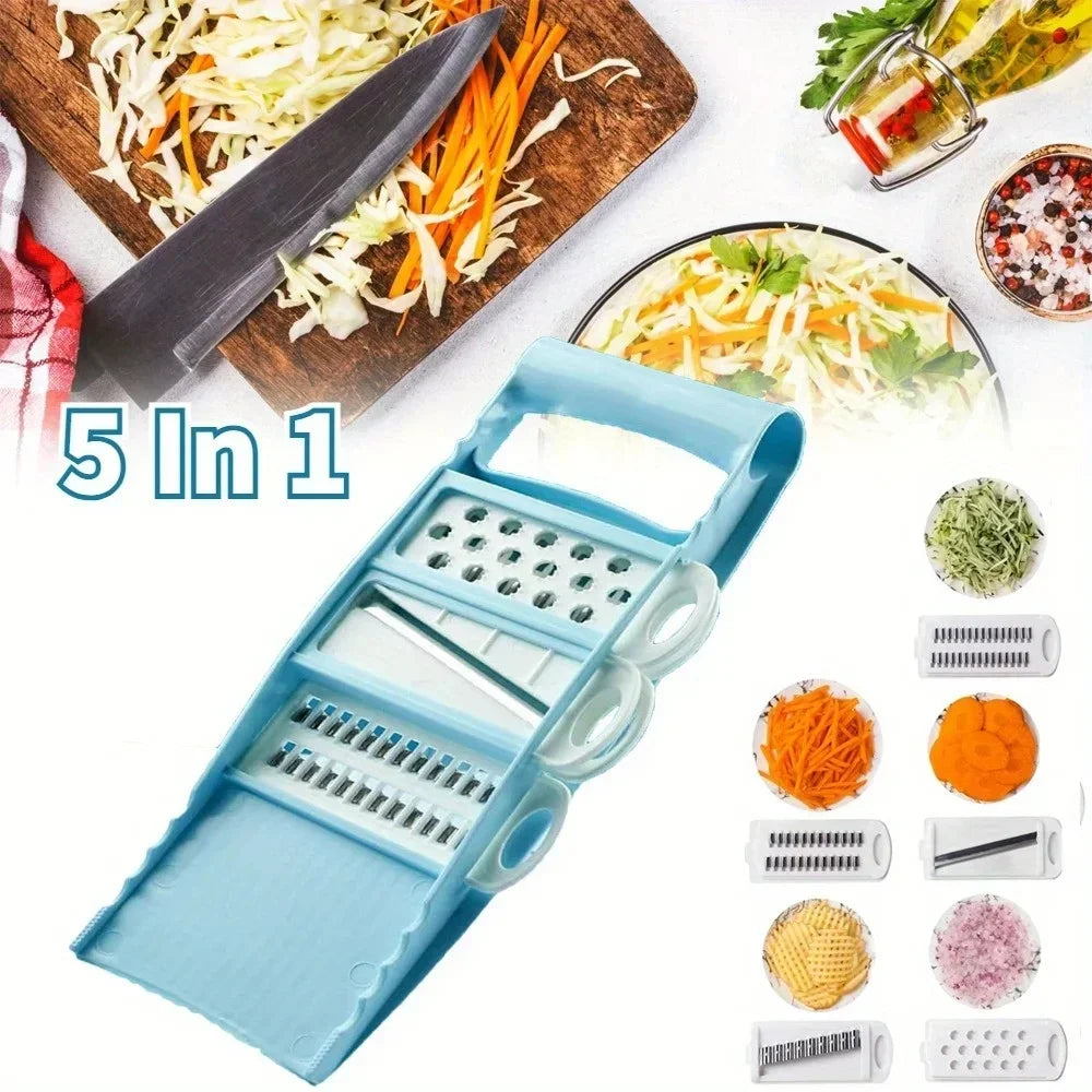 5-in-1 Vegetable Chopper Pro - Kitchen Multi-Tool for Slicing, Dicing & Chopping