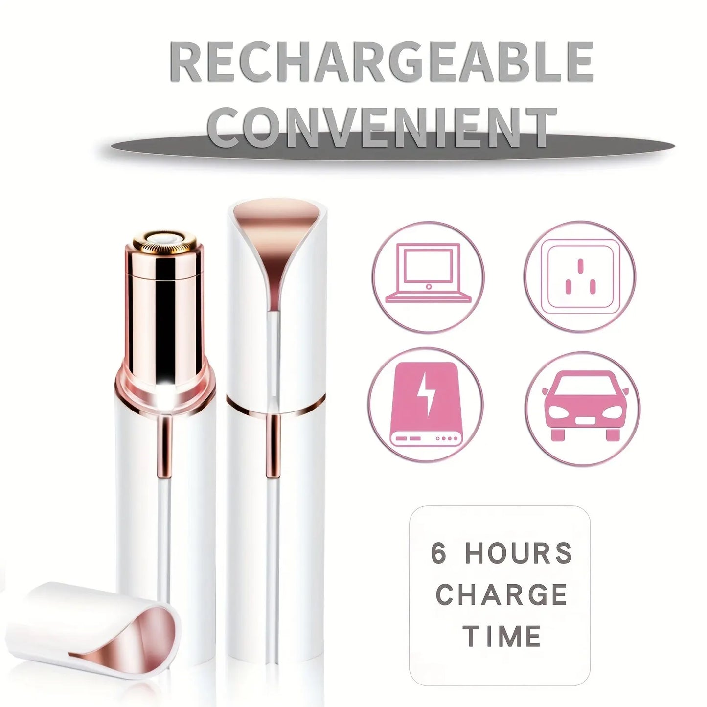 Painless Lipstick Hair Remover – Portable & Discreet Facial Shaver for Smooth Skin