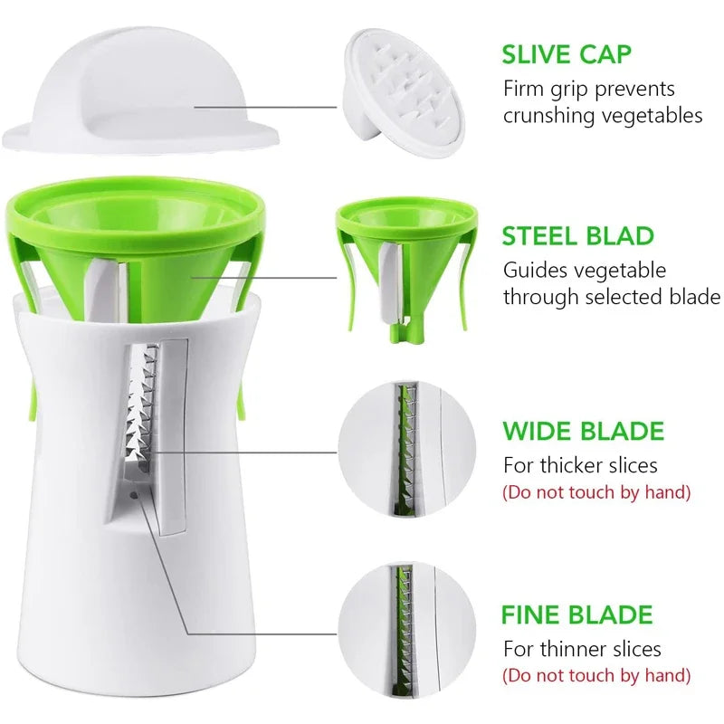 Heavy Duty Spiral Vegetable Slicer - Zucchini Pasta & Noodle Maker