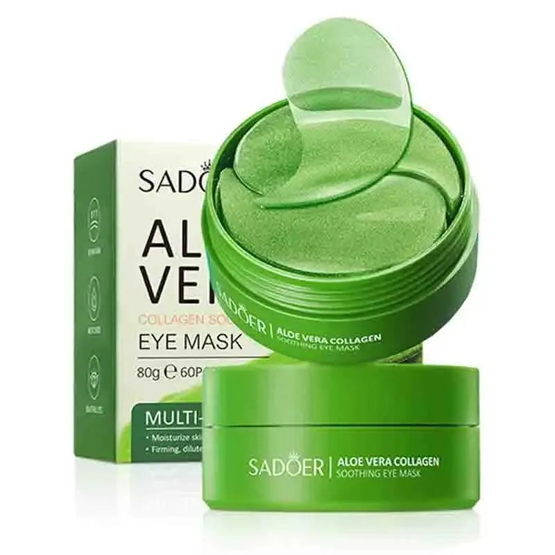 Aloe Vera Collagen Eye Patches (60pcs) – Brighten, Depuff & Smooth Fine Lines