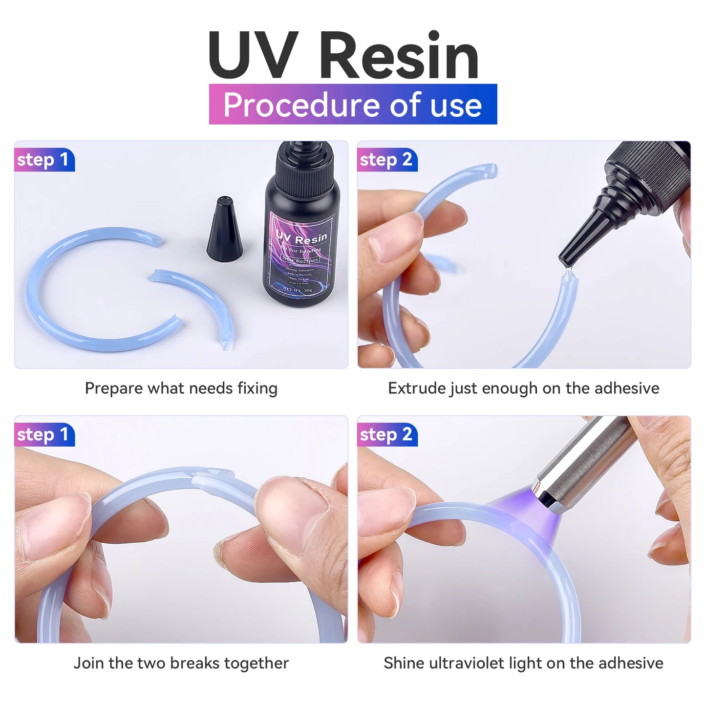 UV Curing Epoxy Resin Kit - High Transparency, Fast Hardening for DIY Jewelry, Crafts & Home Decor - Nordshop Hamburg